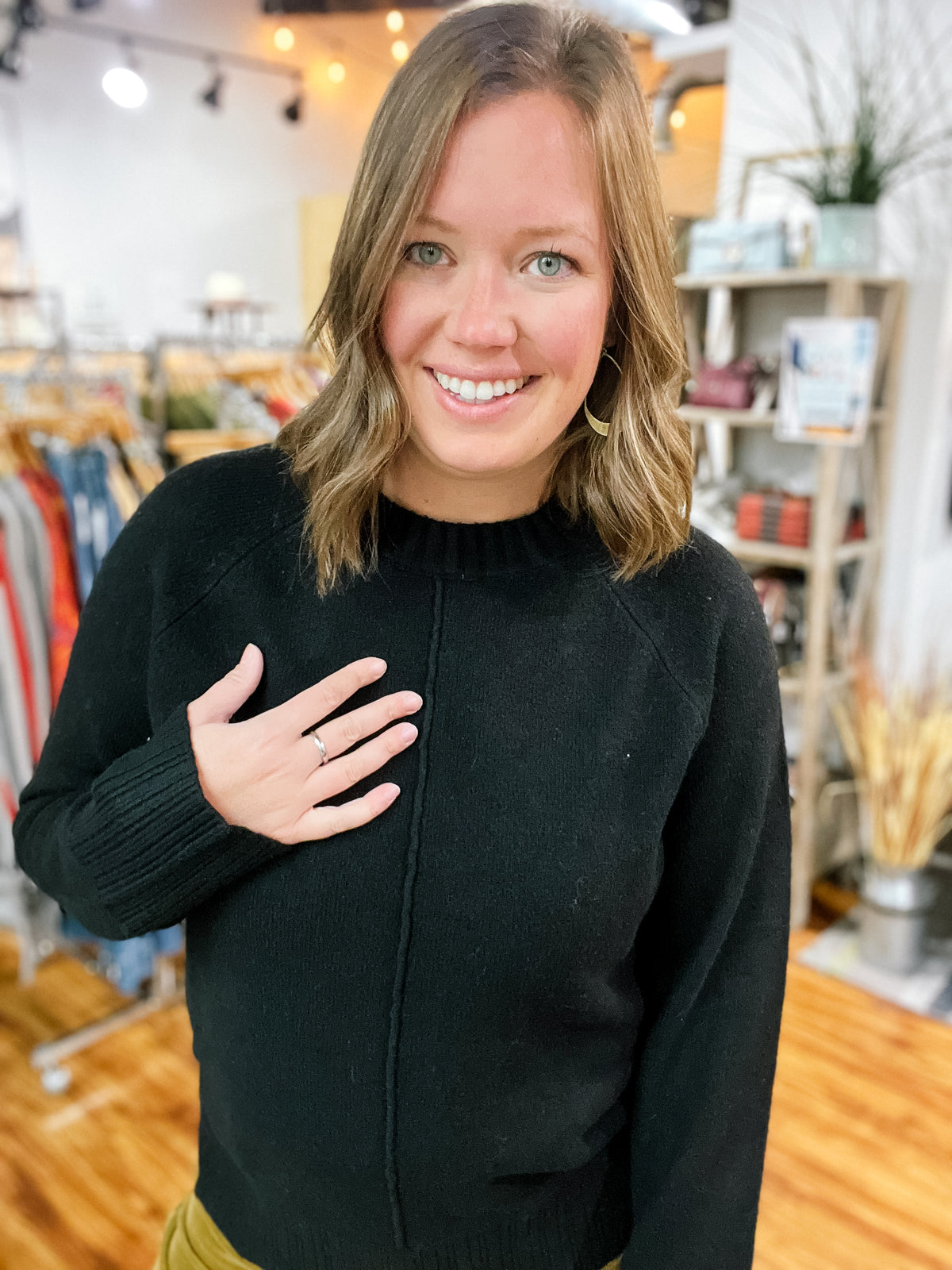 Black Raglan Sweater