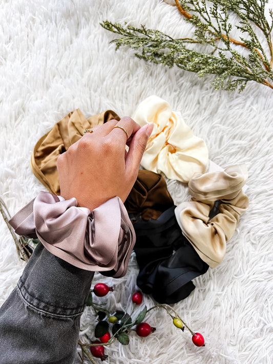 Silk Solid Scrunchies