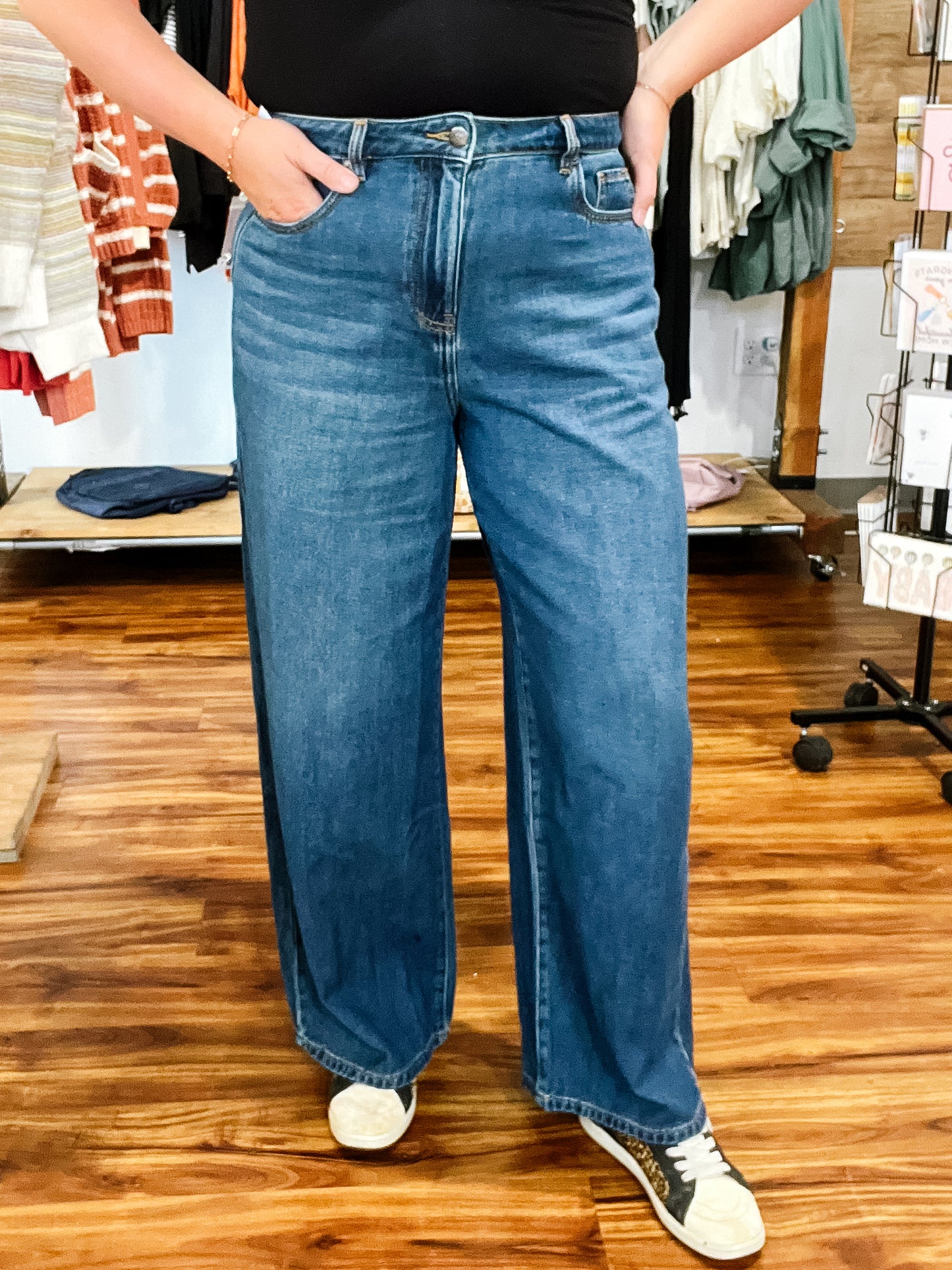 Brooke Girlfriend Wide Leg Blue Away Jean