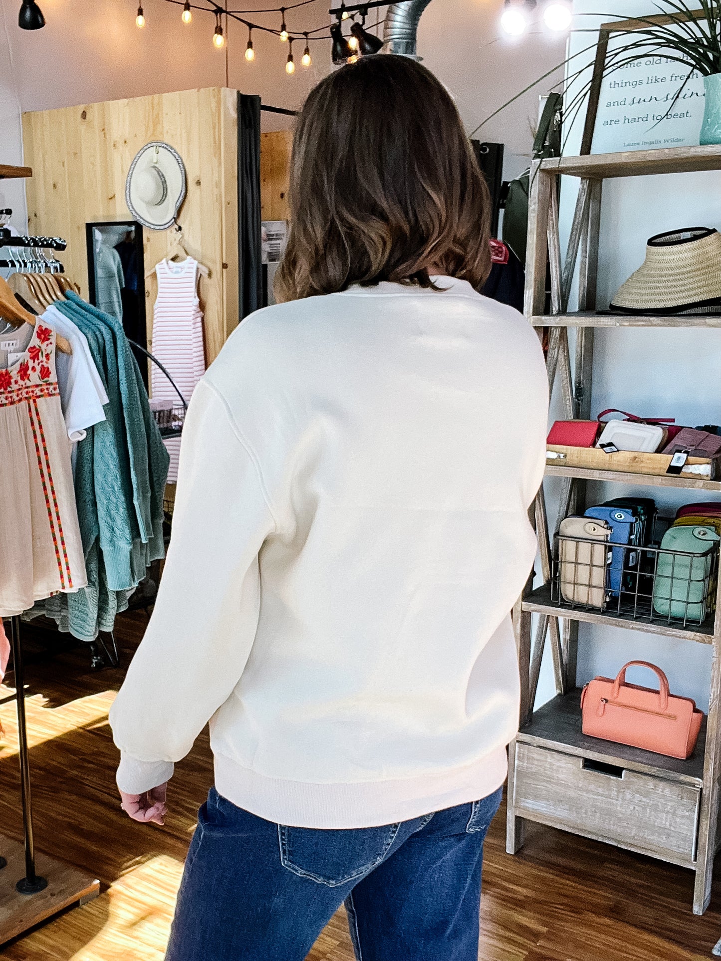 Oatmeal Crewneck Game Day Oversized Sweatshirt