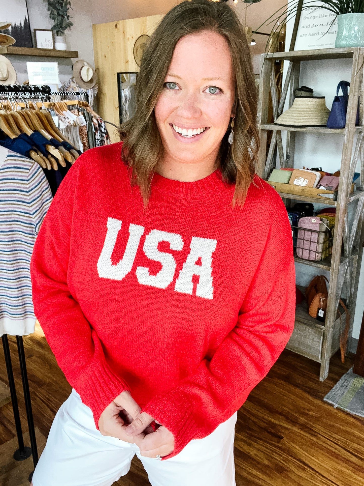 Red USA Sweater