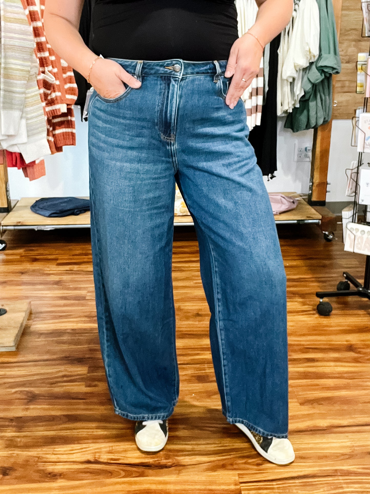 Brooke Girlfriend Wide Leg Blue Away Jean