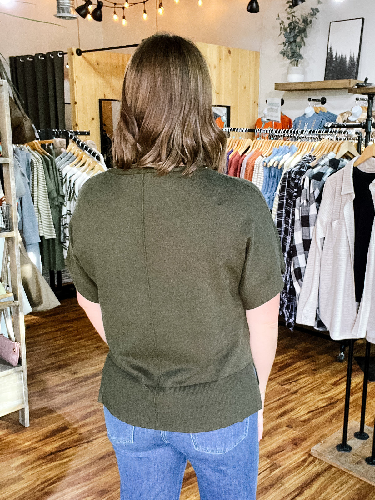 Olive Green Dolman Sweater