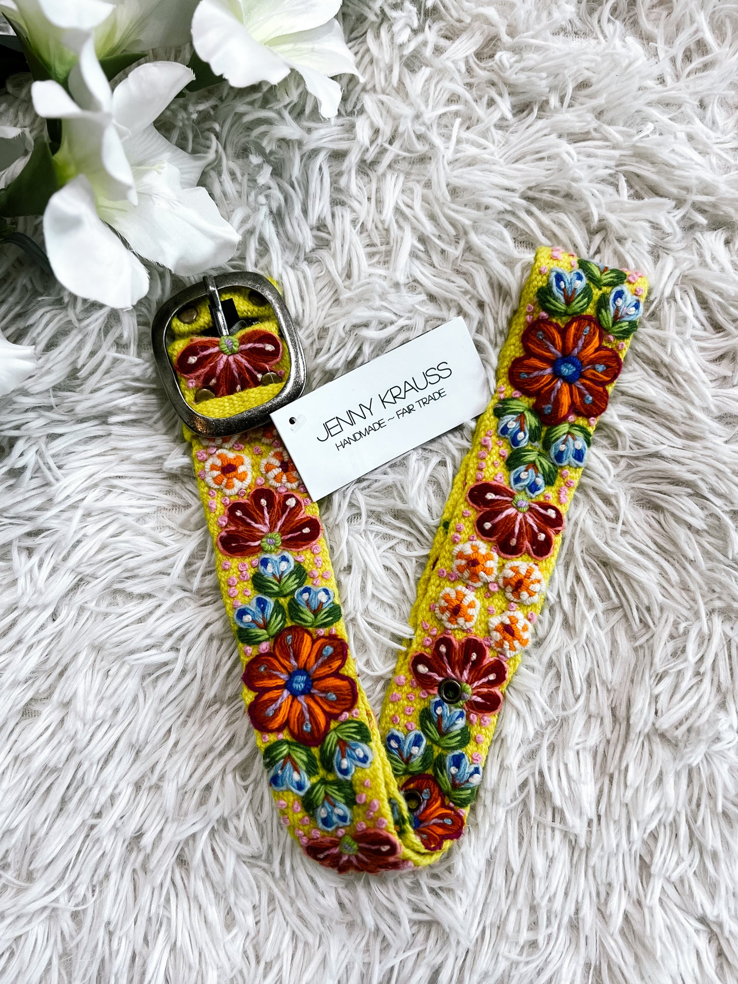 Golden Delicious Embroidered Wool Belt