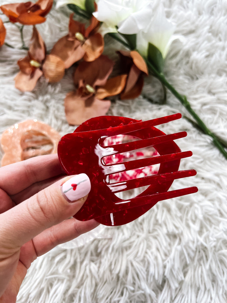 Flat Heart Hair Clip