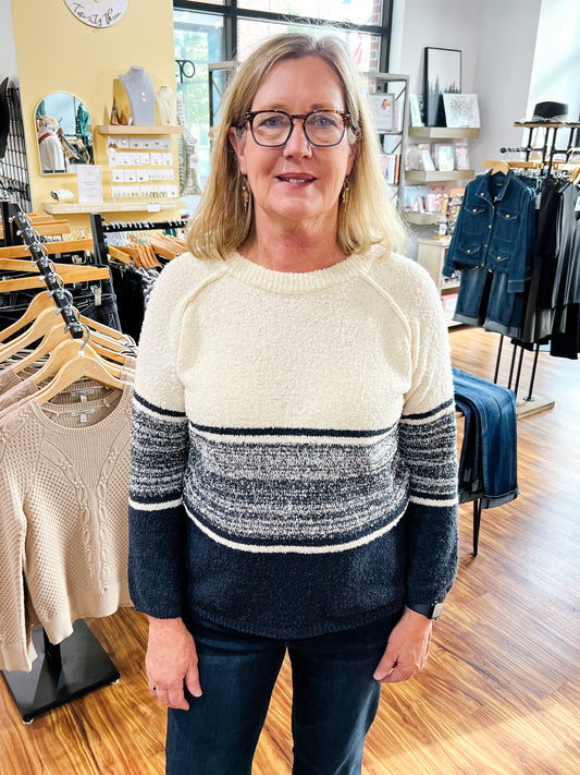Cream & Indigo Sweater