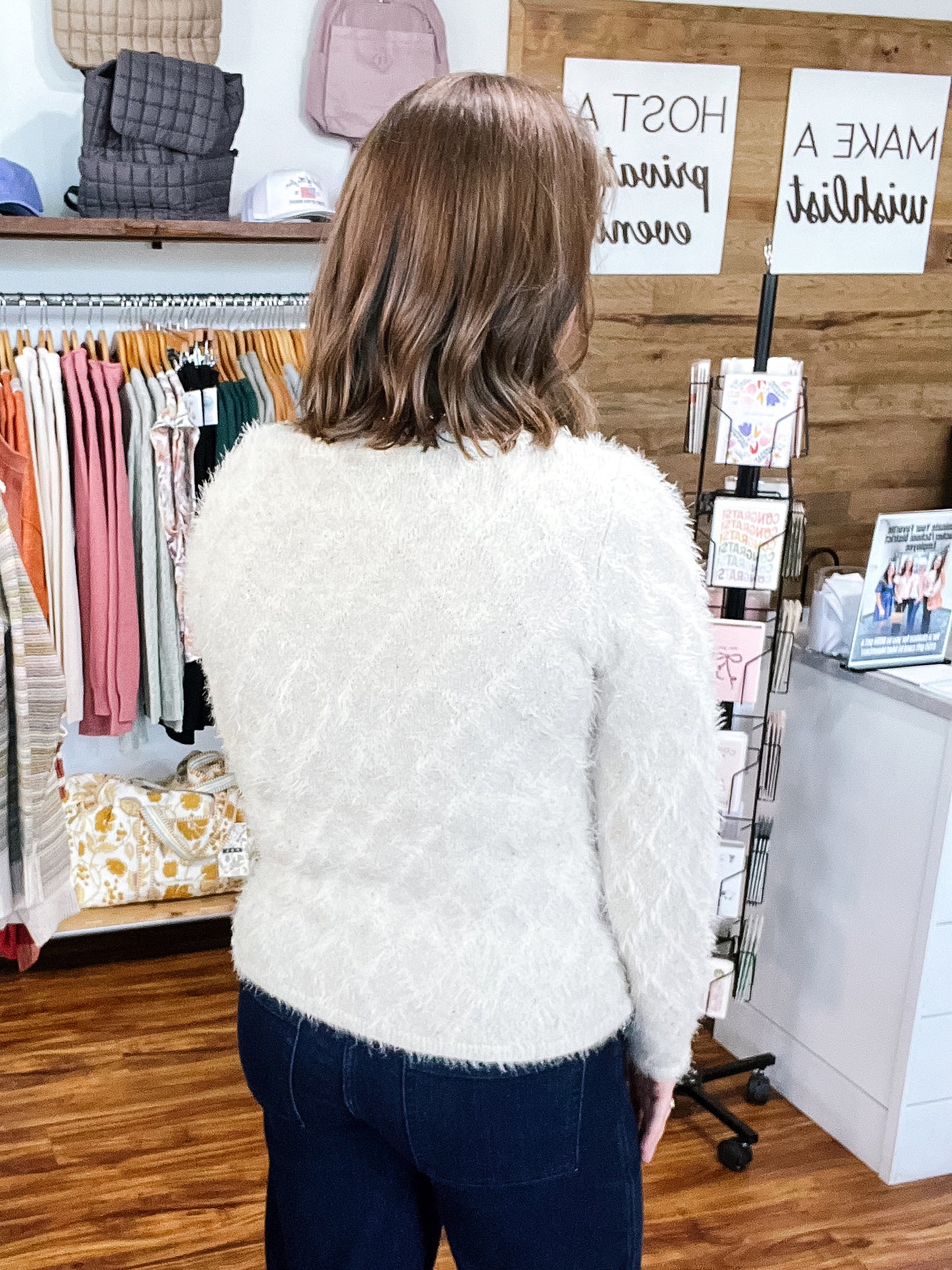 Cream W/Gold Flakes Sweater