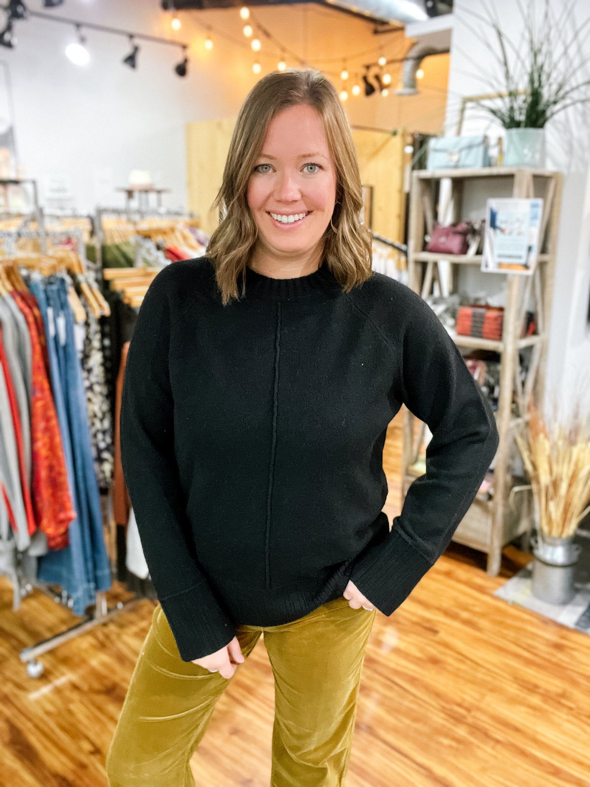 Black Raglan Sweater
