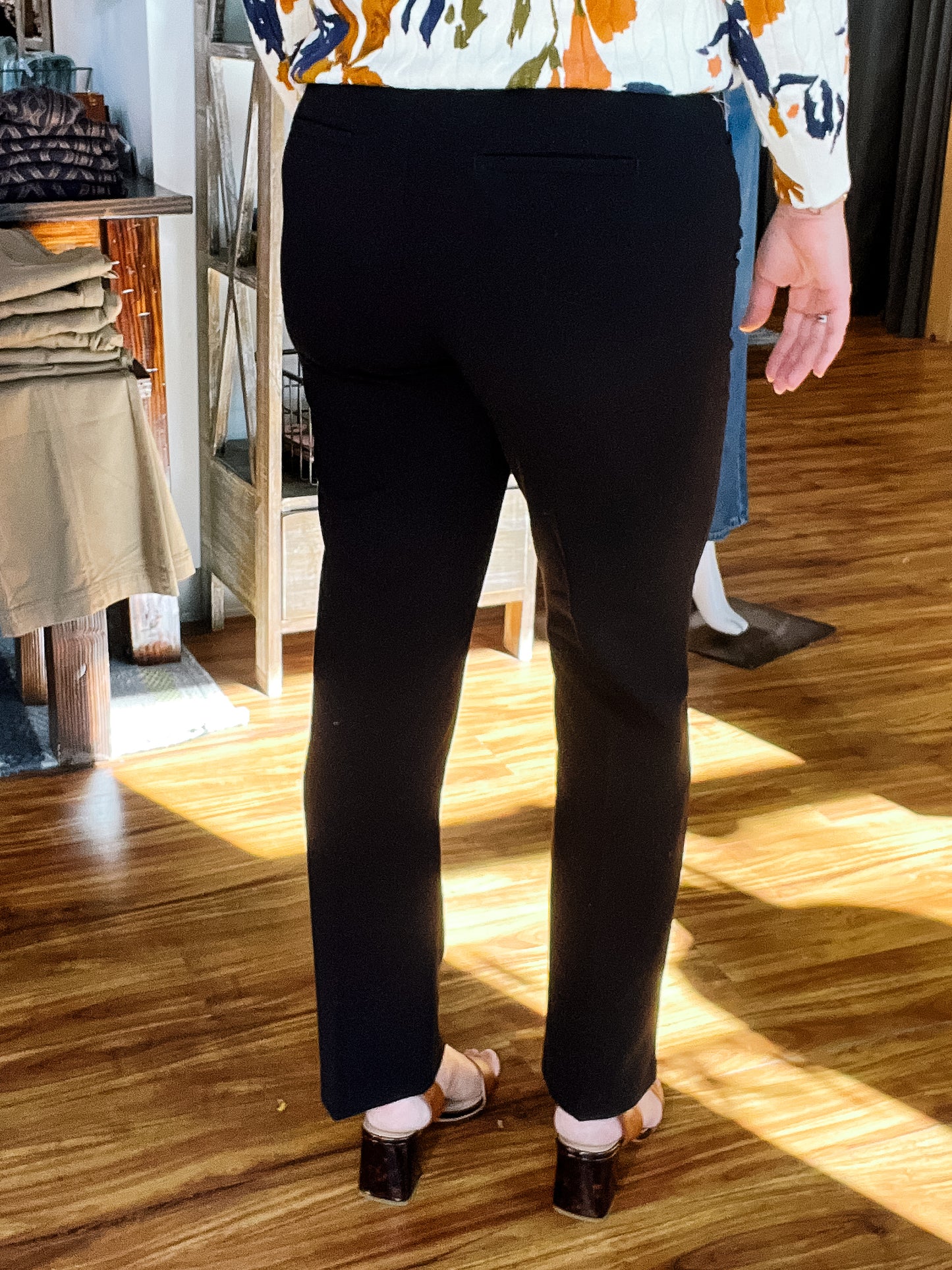 Black Straight Leg Trousers