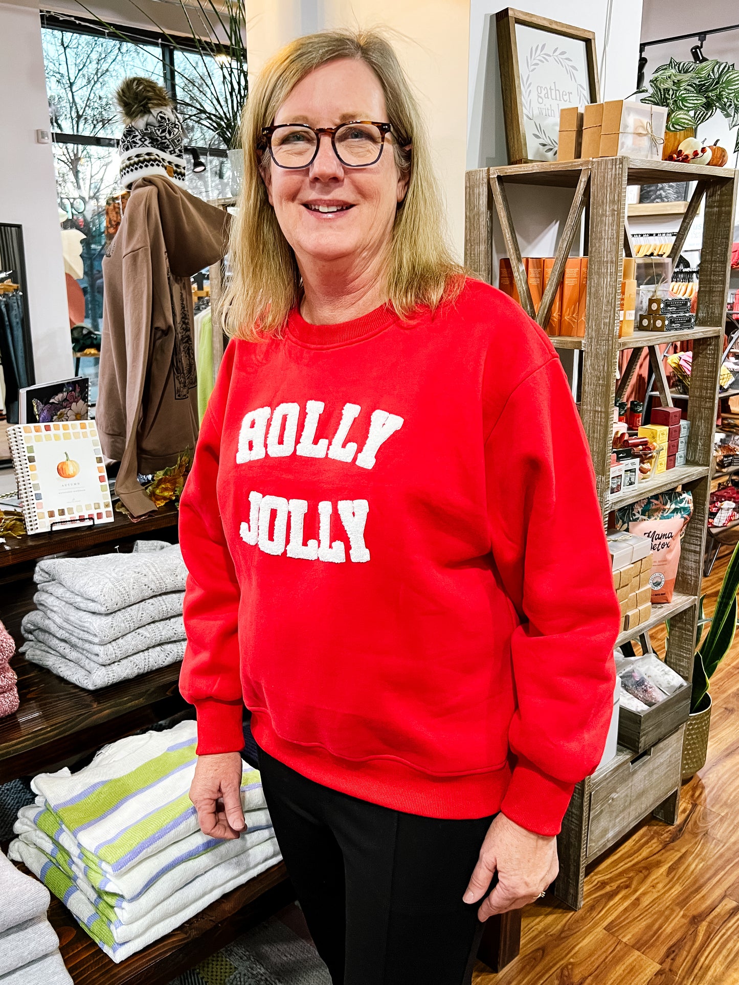 Red Holly Jolly Sweatshirt