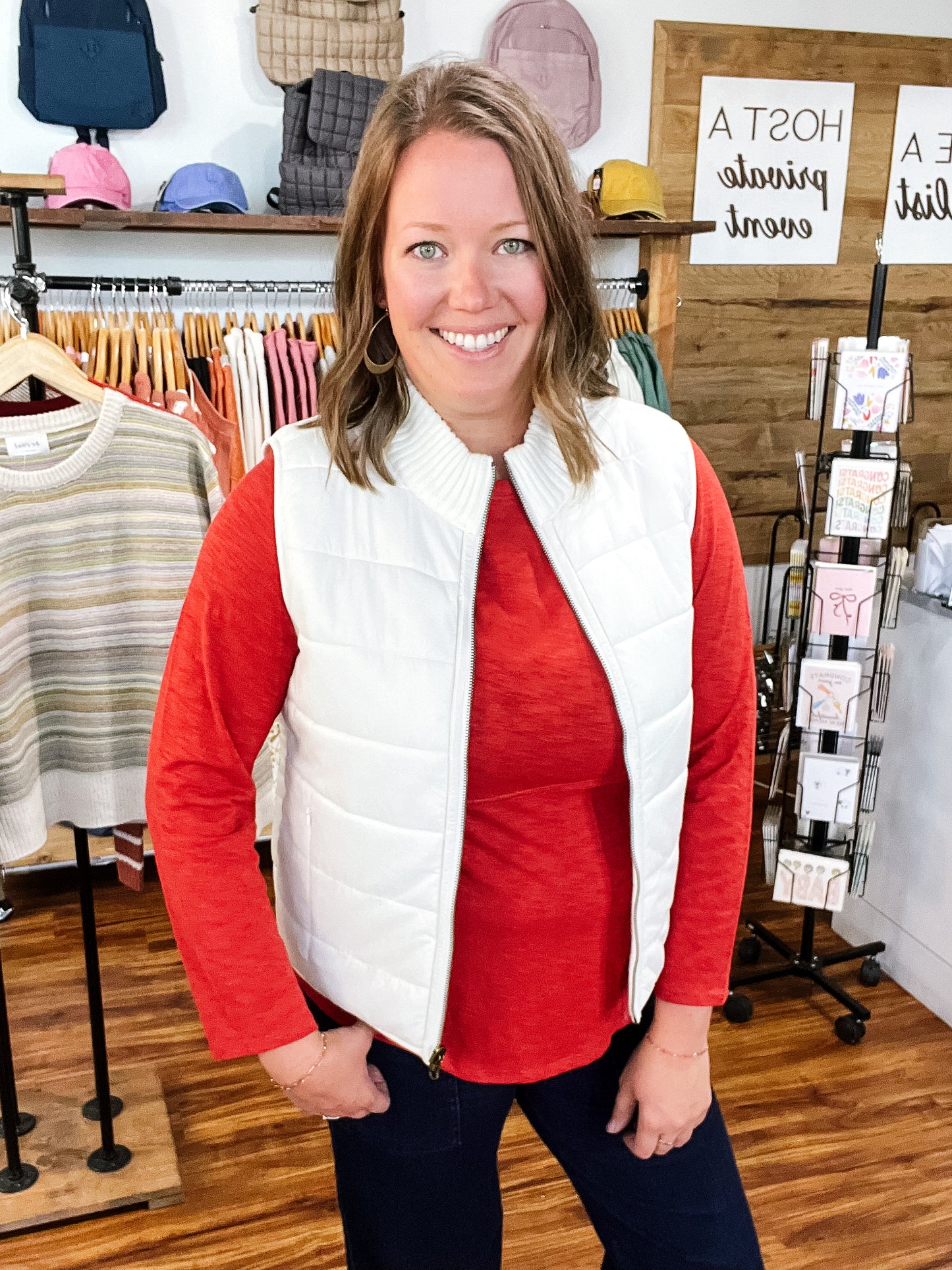 Cream Reversible Vest