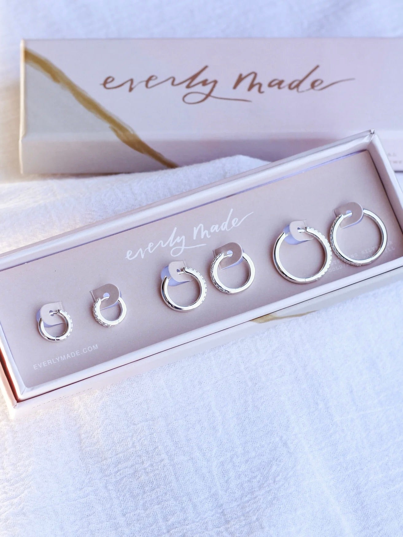Sterling Silver Hoop Earring Trio Set