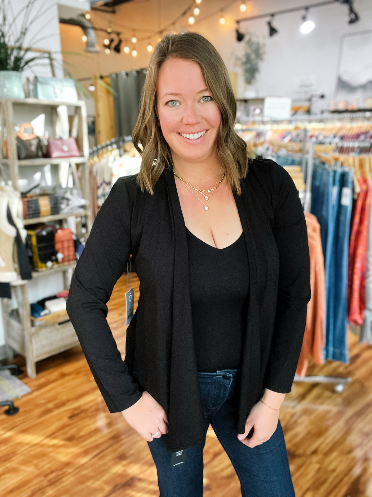 Black Lightweight Cardigan