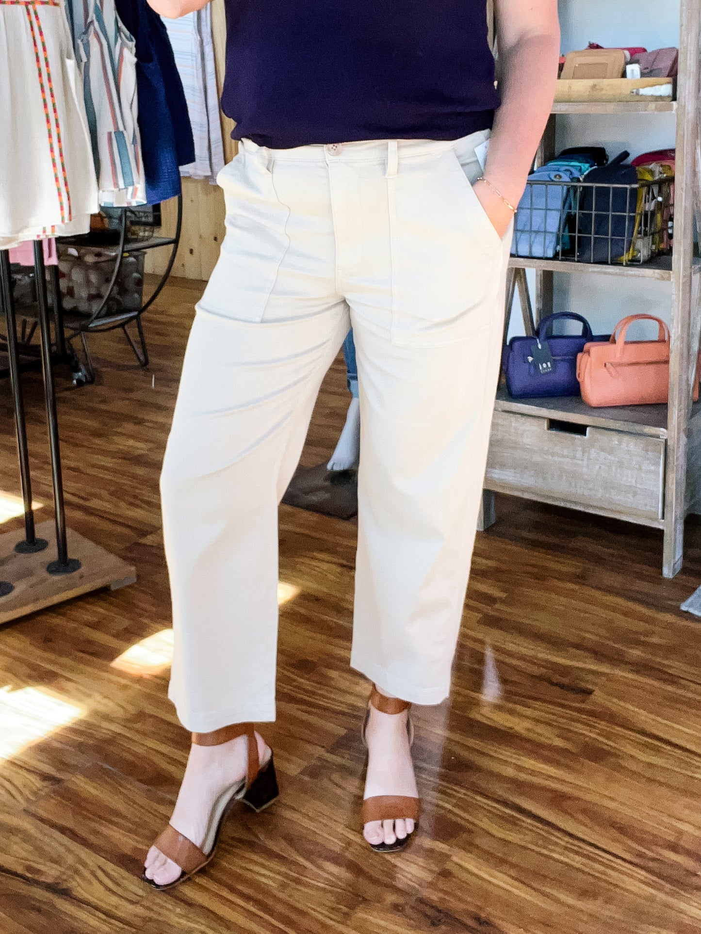 Utility Crop Patch Pocket Safari Sand Pant