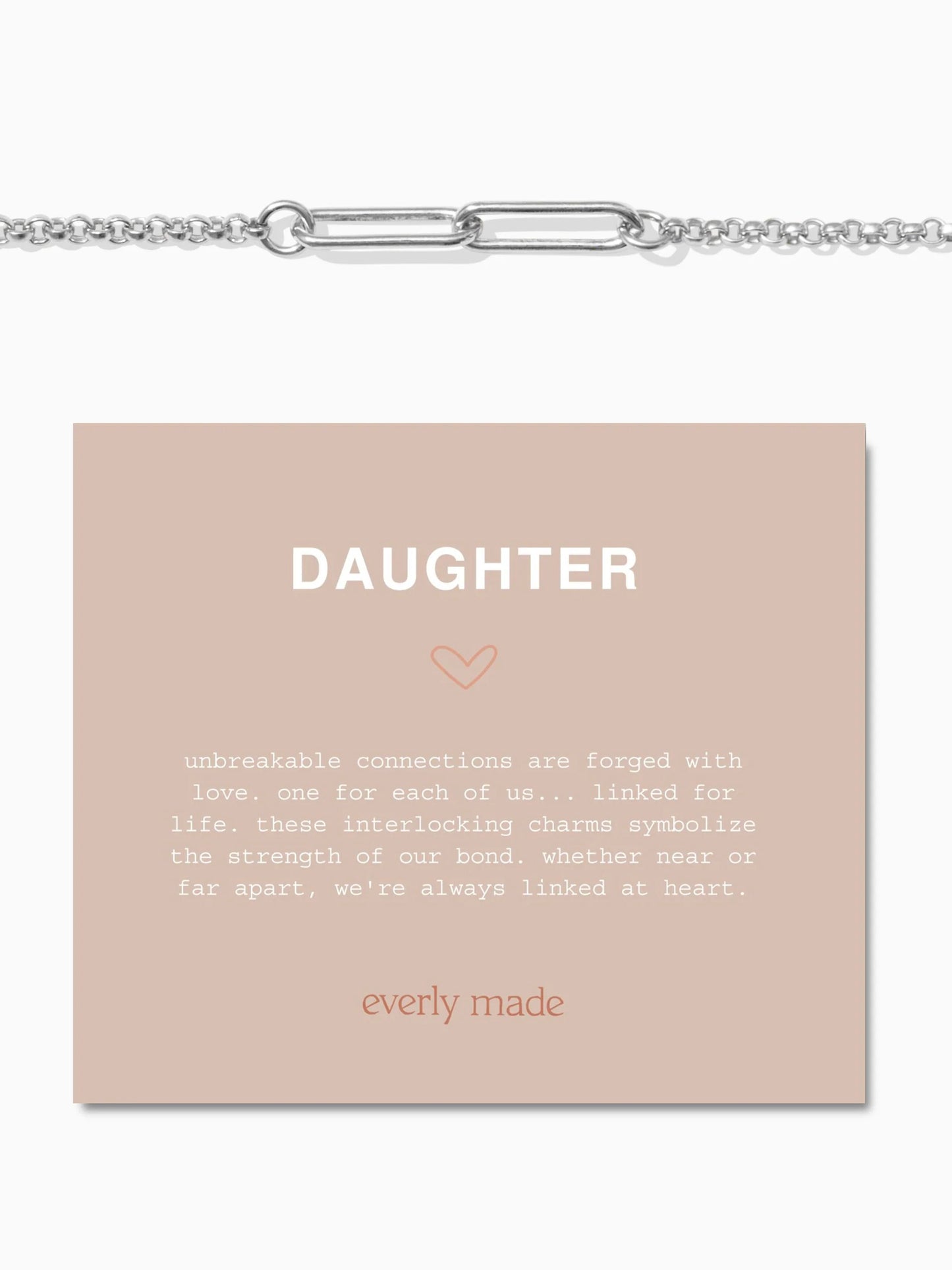 SS Linked Daughter Bracelet