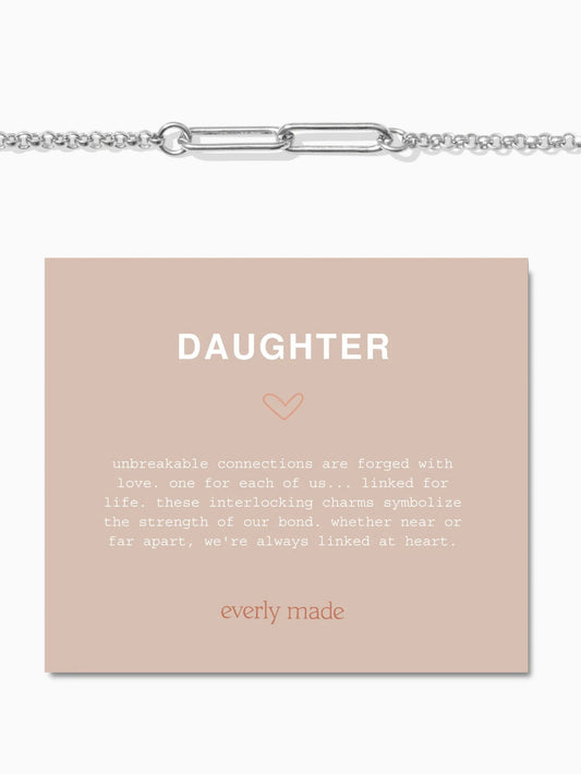 SS Linked Daughter Bracelet