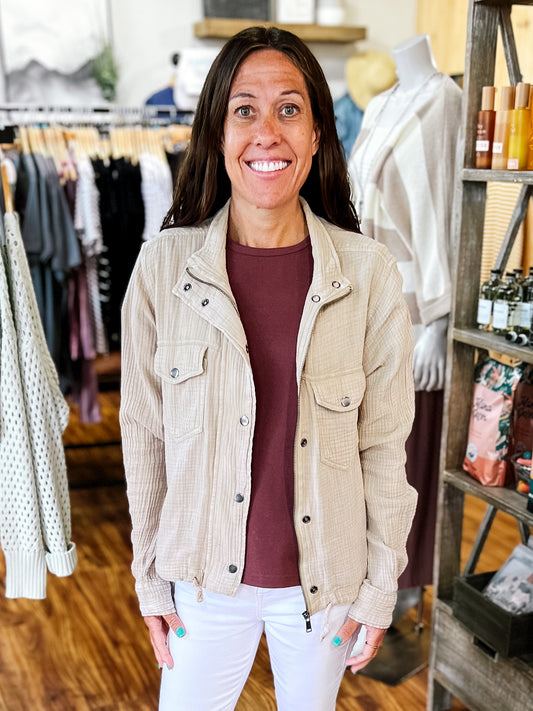 Tan Gauze Jacket