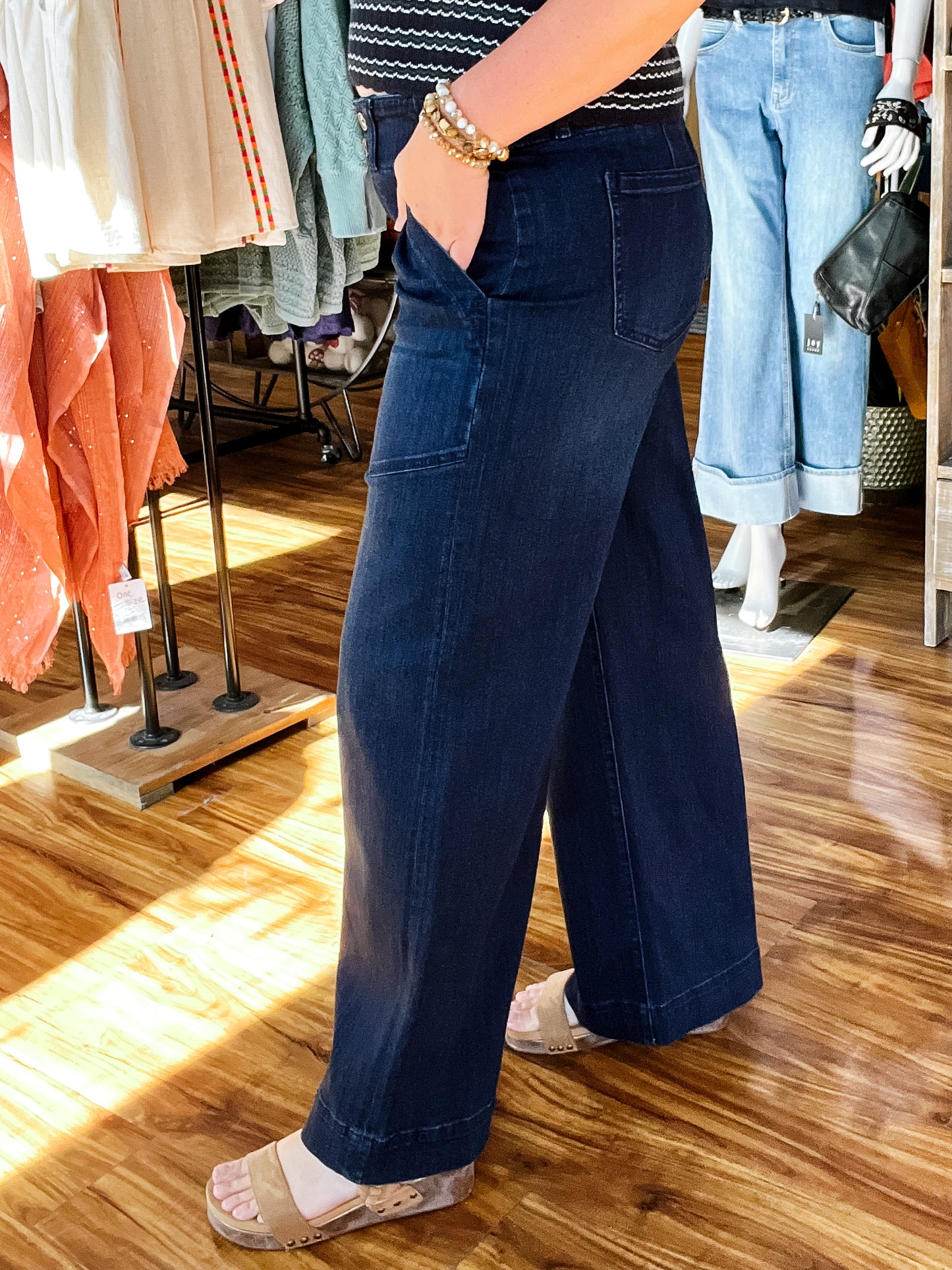 Patch Pocket Wide Leg Jean Summit Lake