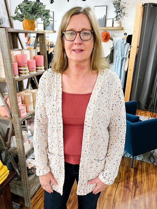 Oatmeal Textured Cardigan