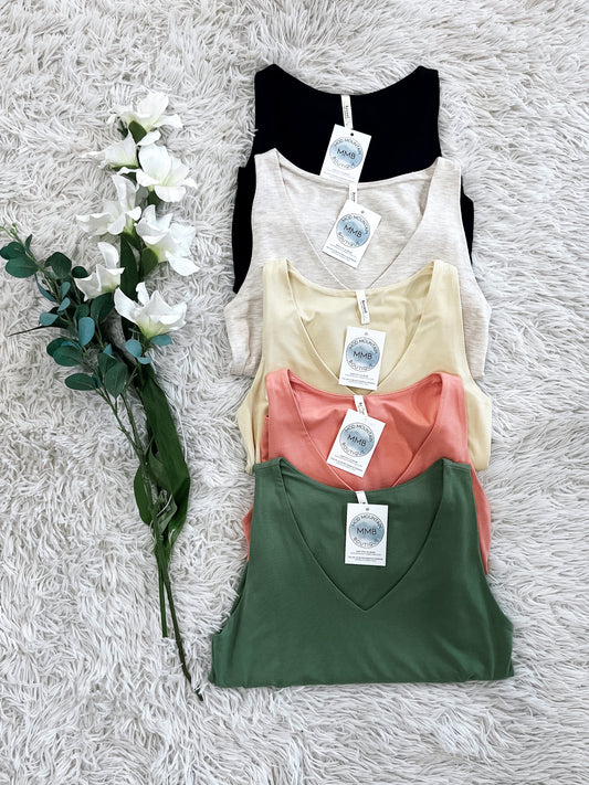 V-Neck Double Layer Tank