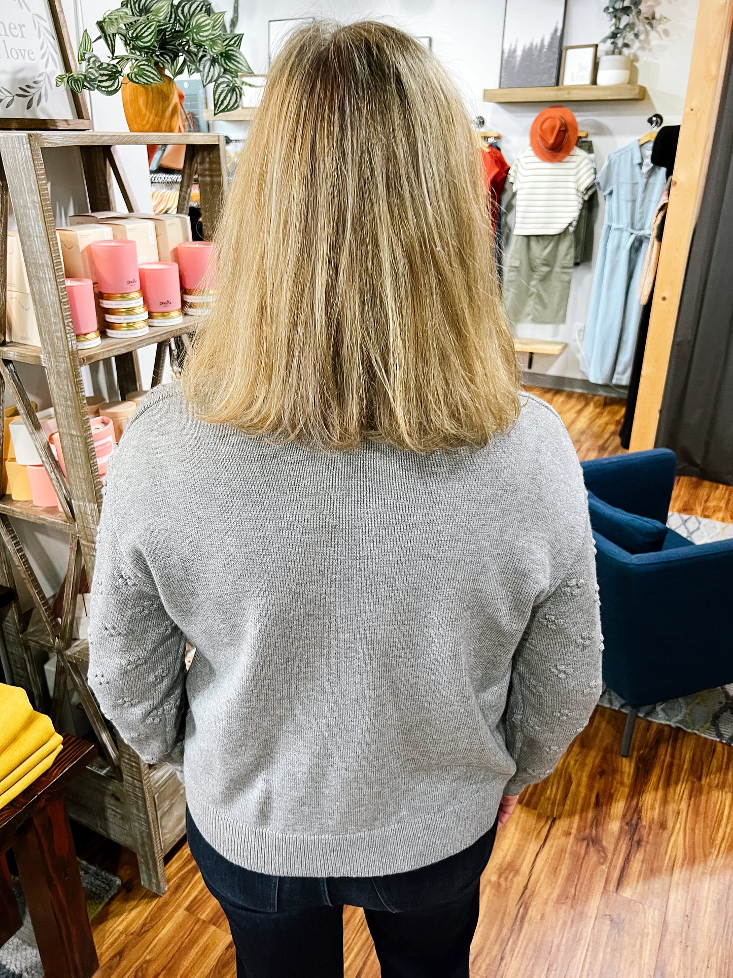 Charcoal Pom Pom Sweater