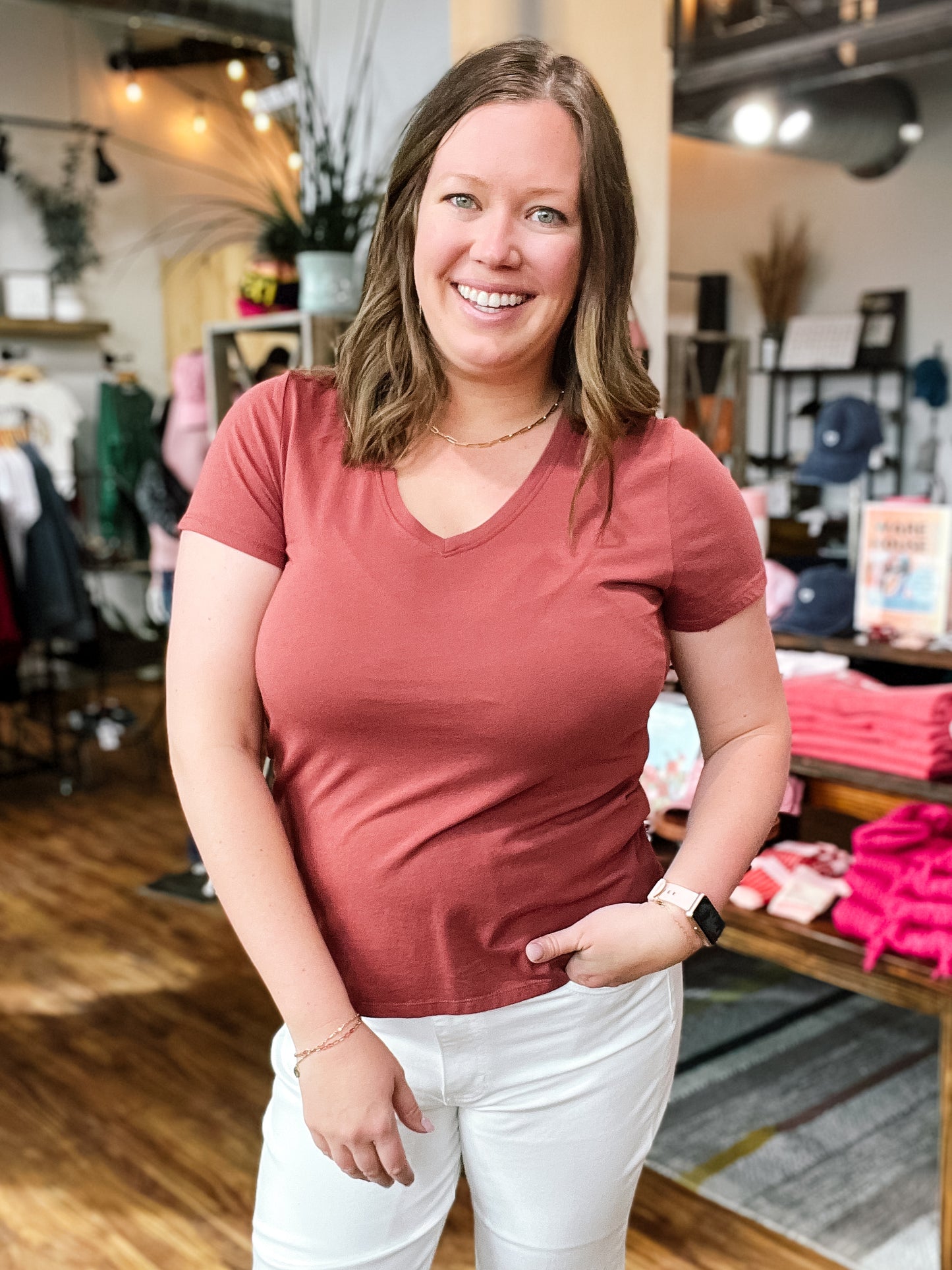 Chili V Neck Tee Shirt