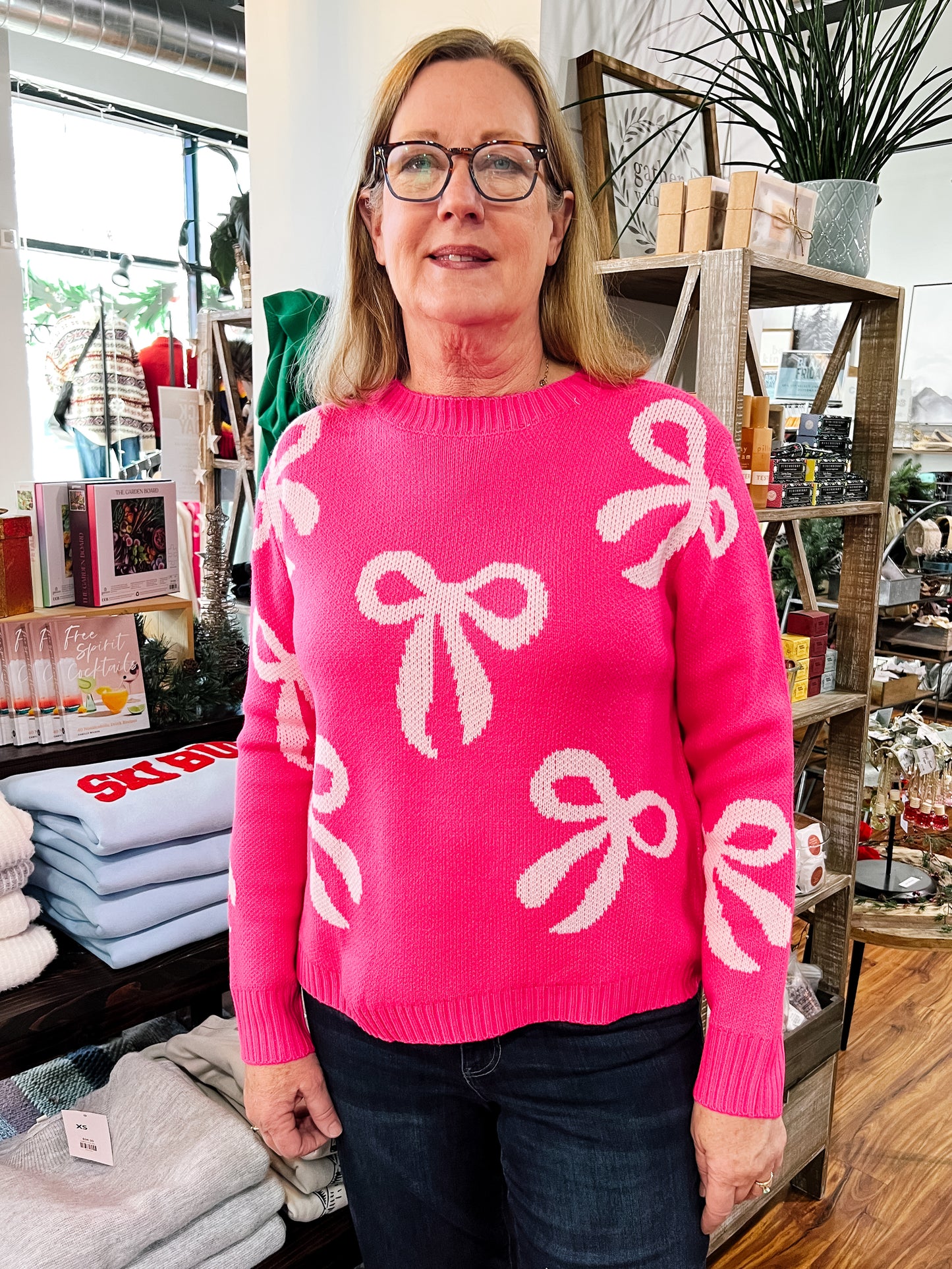 Pink Bow Sweater