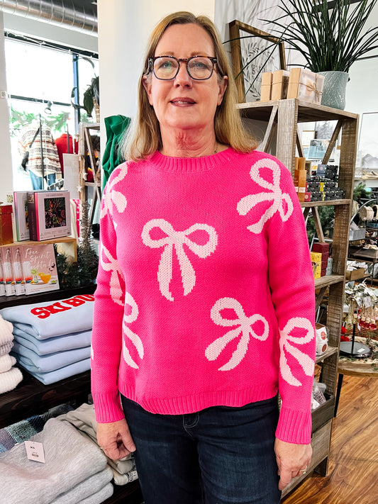 Pink Bow Sweater