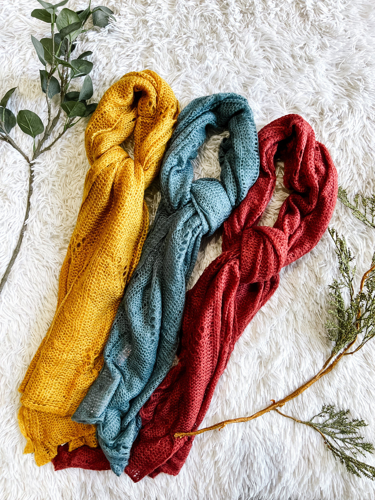 Mohair Hand Knit Scarf