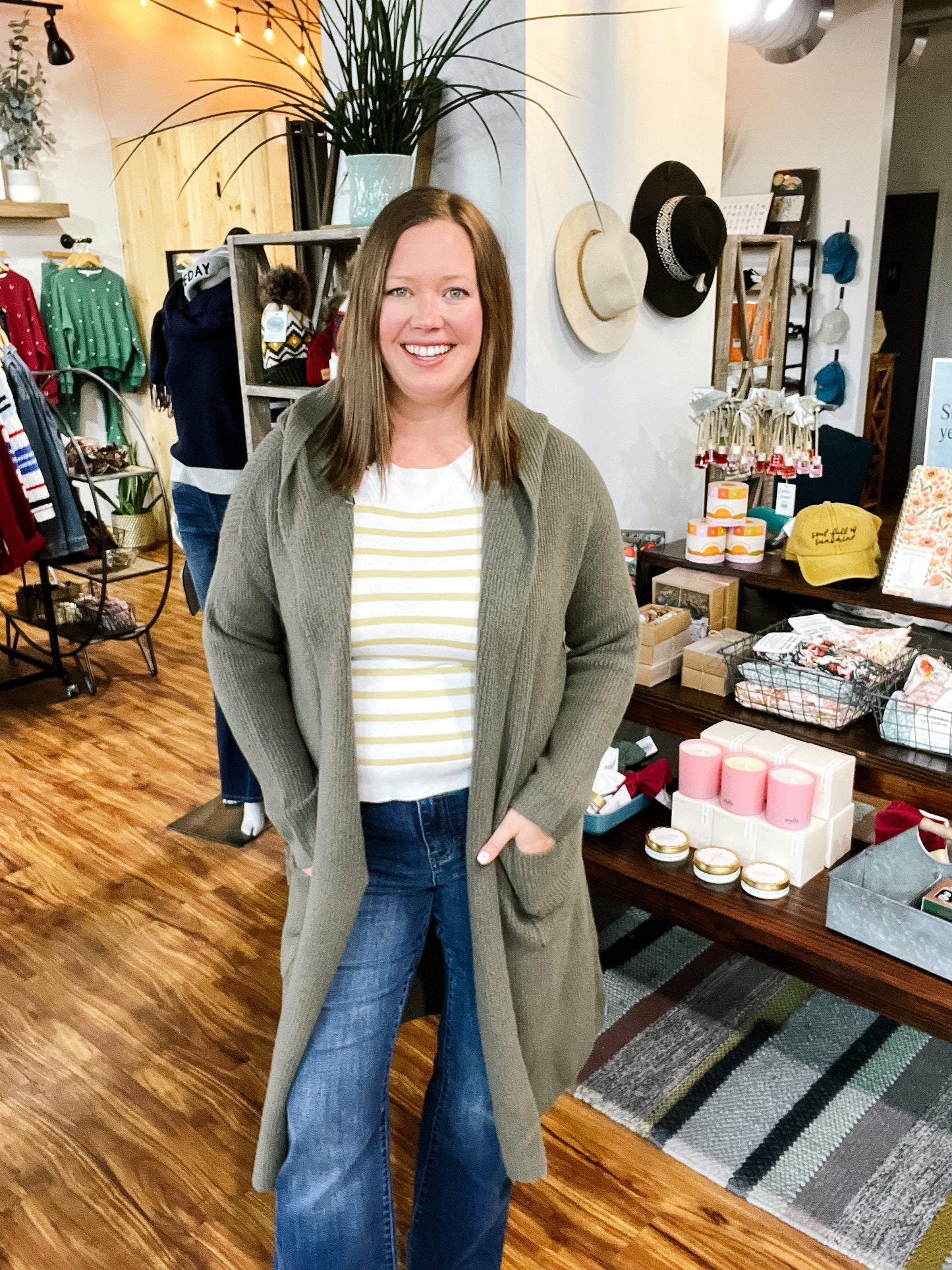 Cream And Yellow Gold Button Sweater