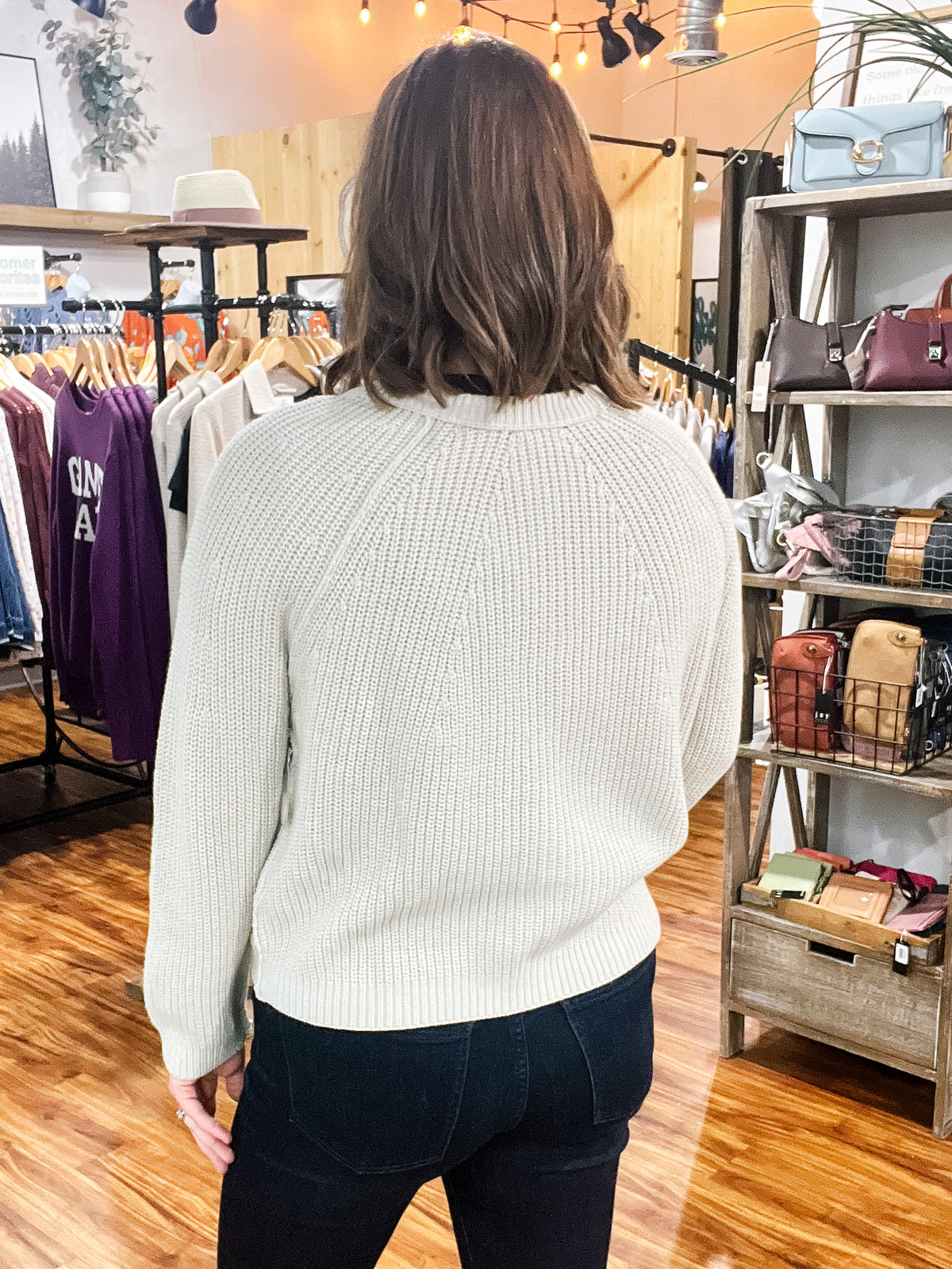 Dove Cropped Cable Knit Cardigan
