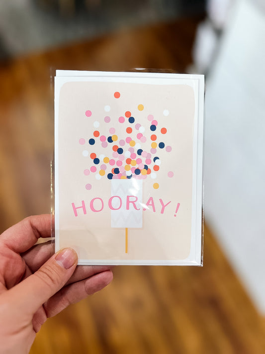Hooray! Confetti Popper Card