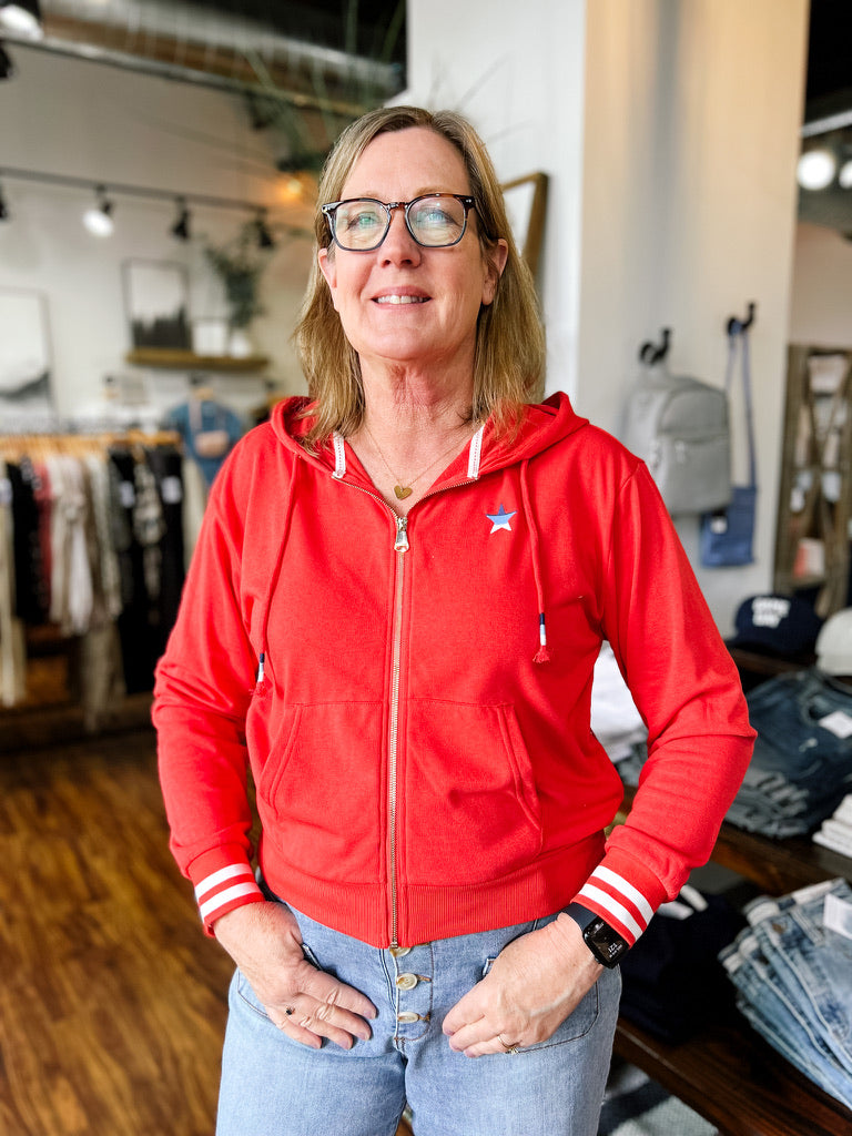 Red Zip Up Hoodie