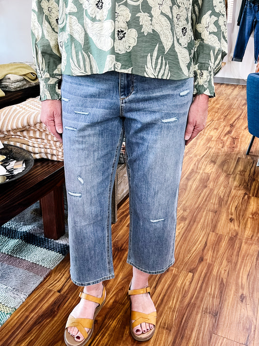 Audrey Straight Flood Jeans