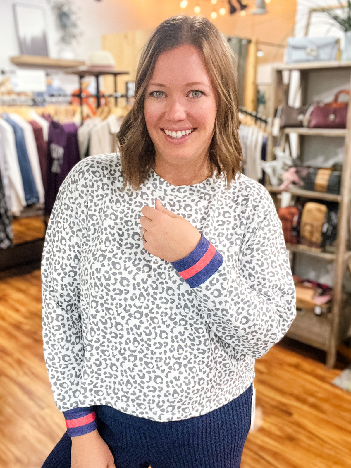 Leopard Long Sleeve Lounge Top