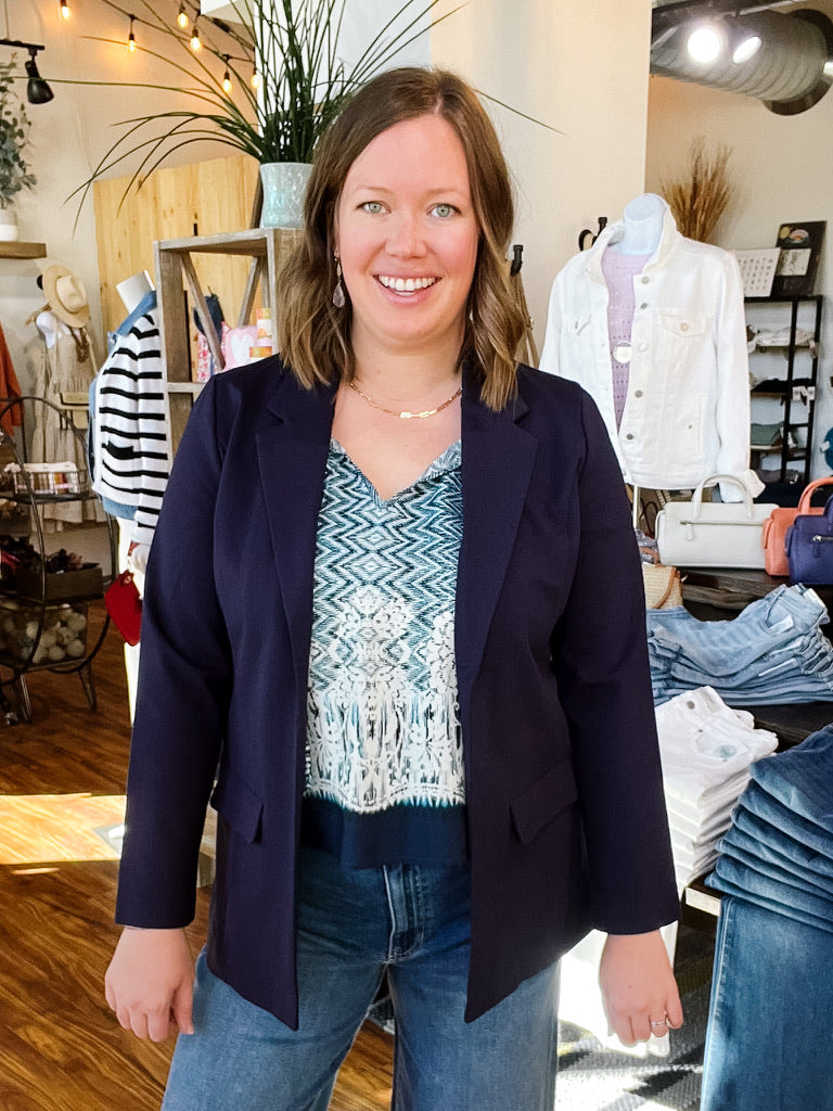 Navy Boyfriend Blazer