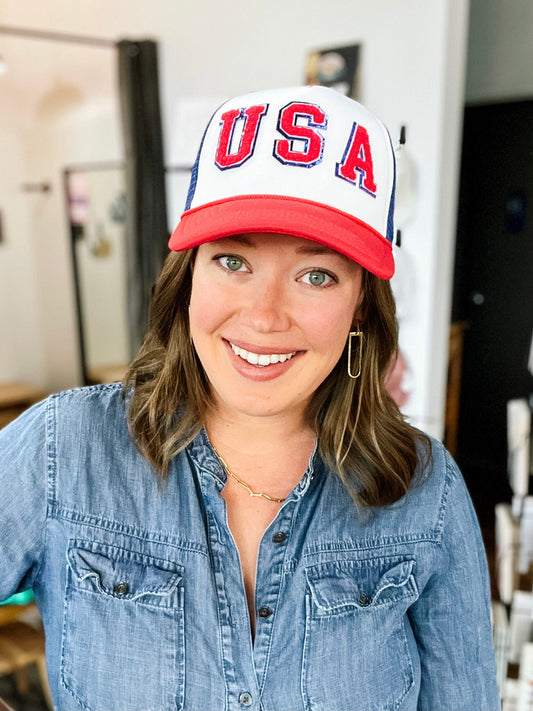 Red USA Hat