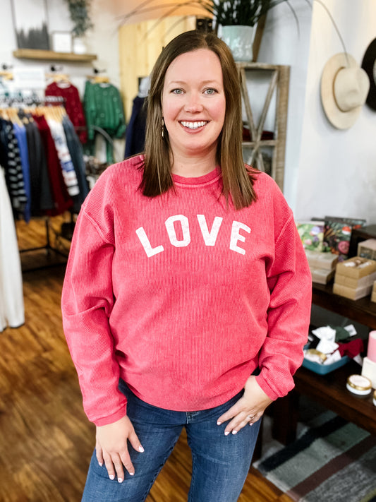 Cherry Love Thermal Sweatshirt