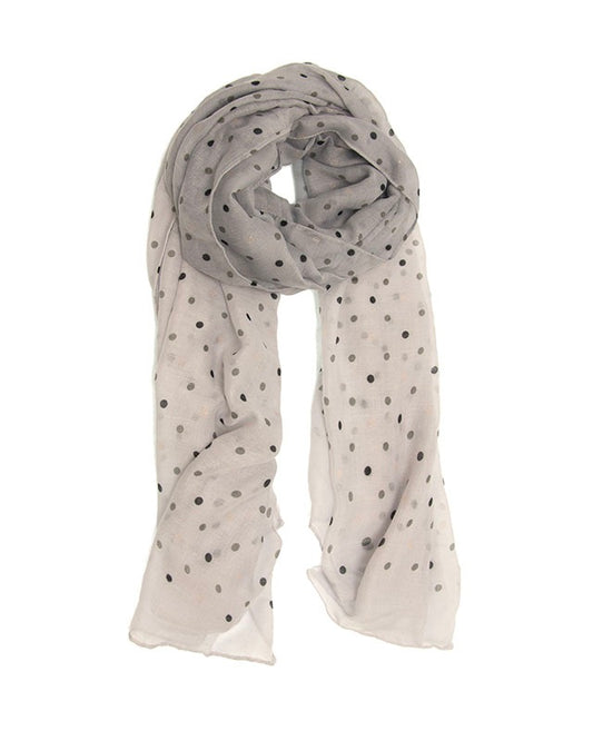 Grey Ombre Sparkle Dot Scarf