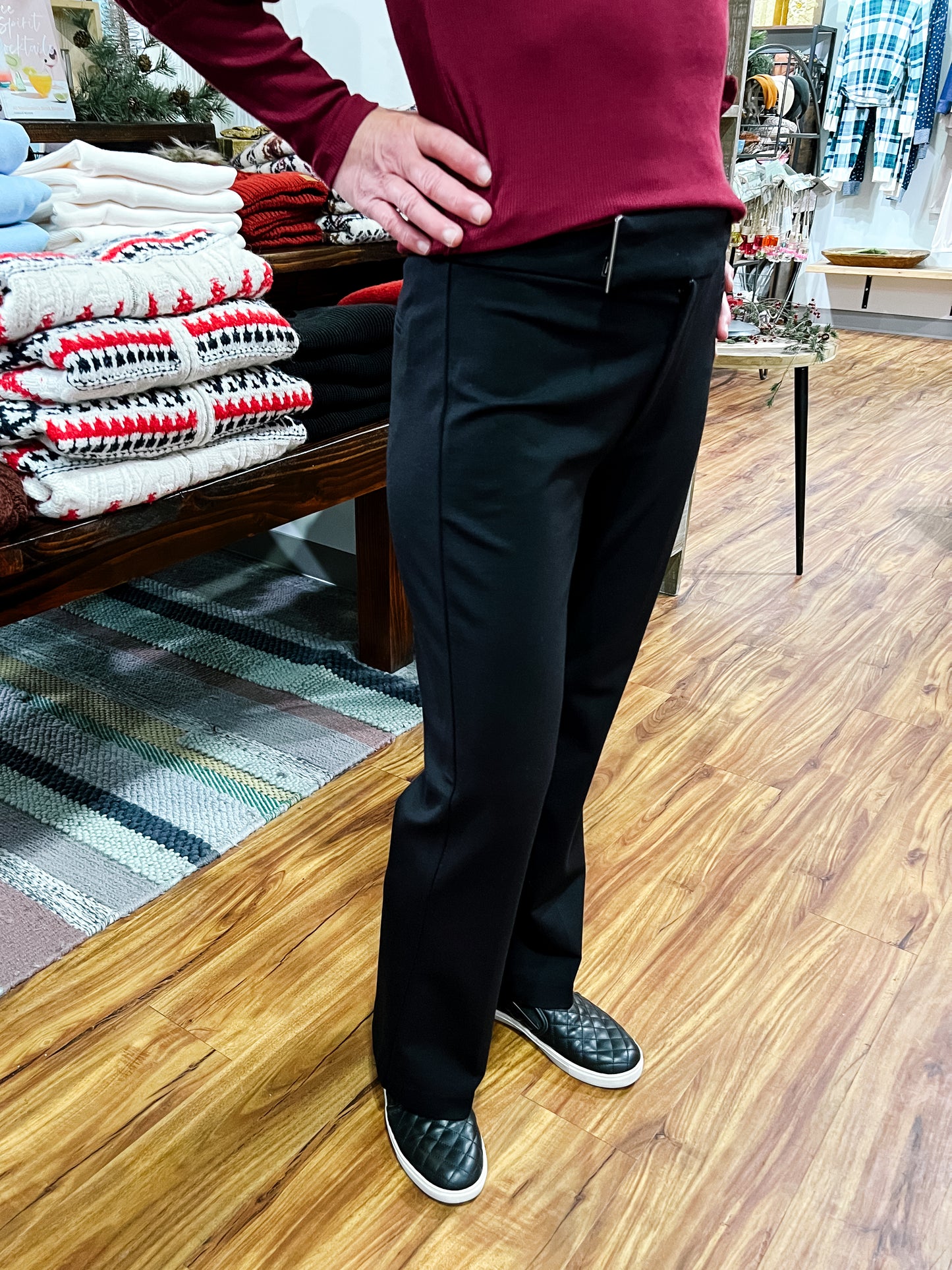 Black Cropped Flare Pant