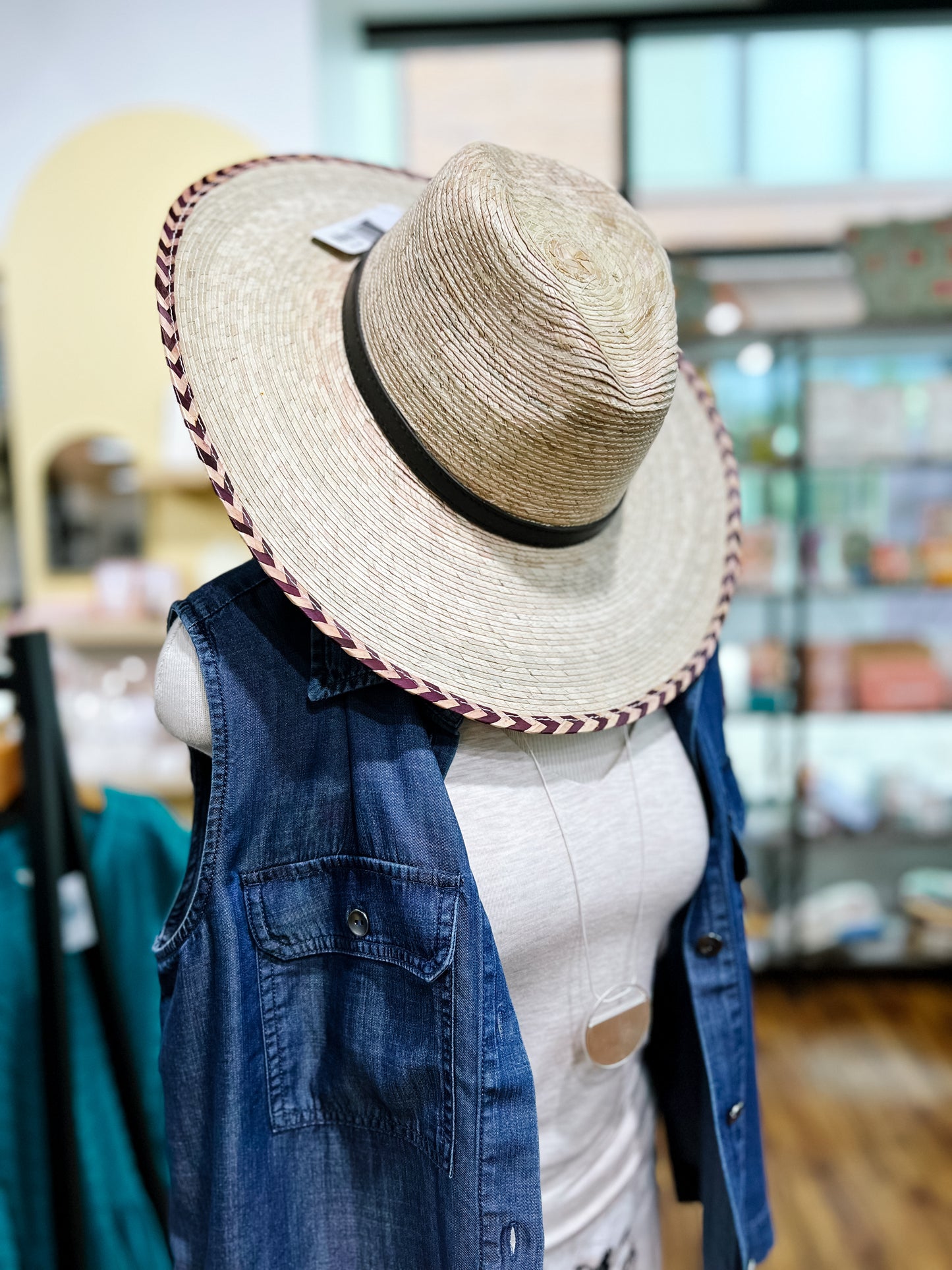 Palm Braid 4" Brim Hat