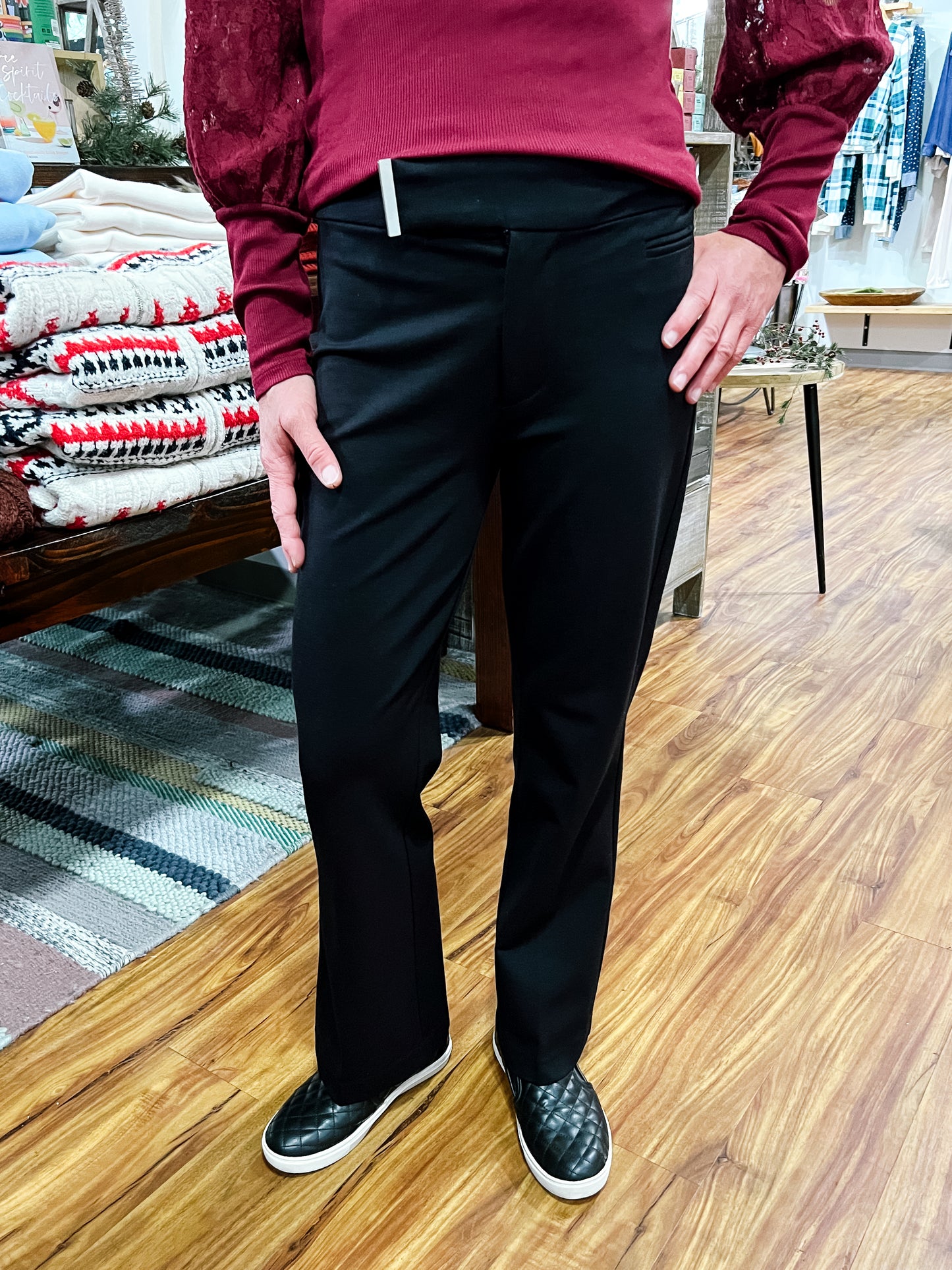 Black Cropped Flare Pant