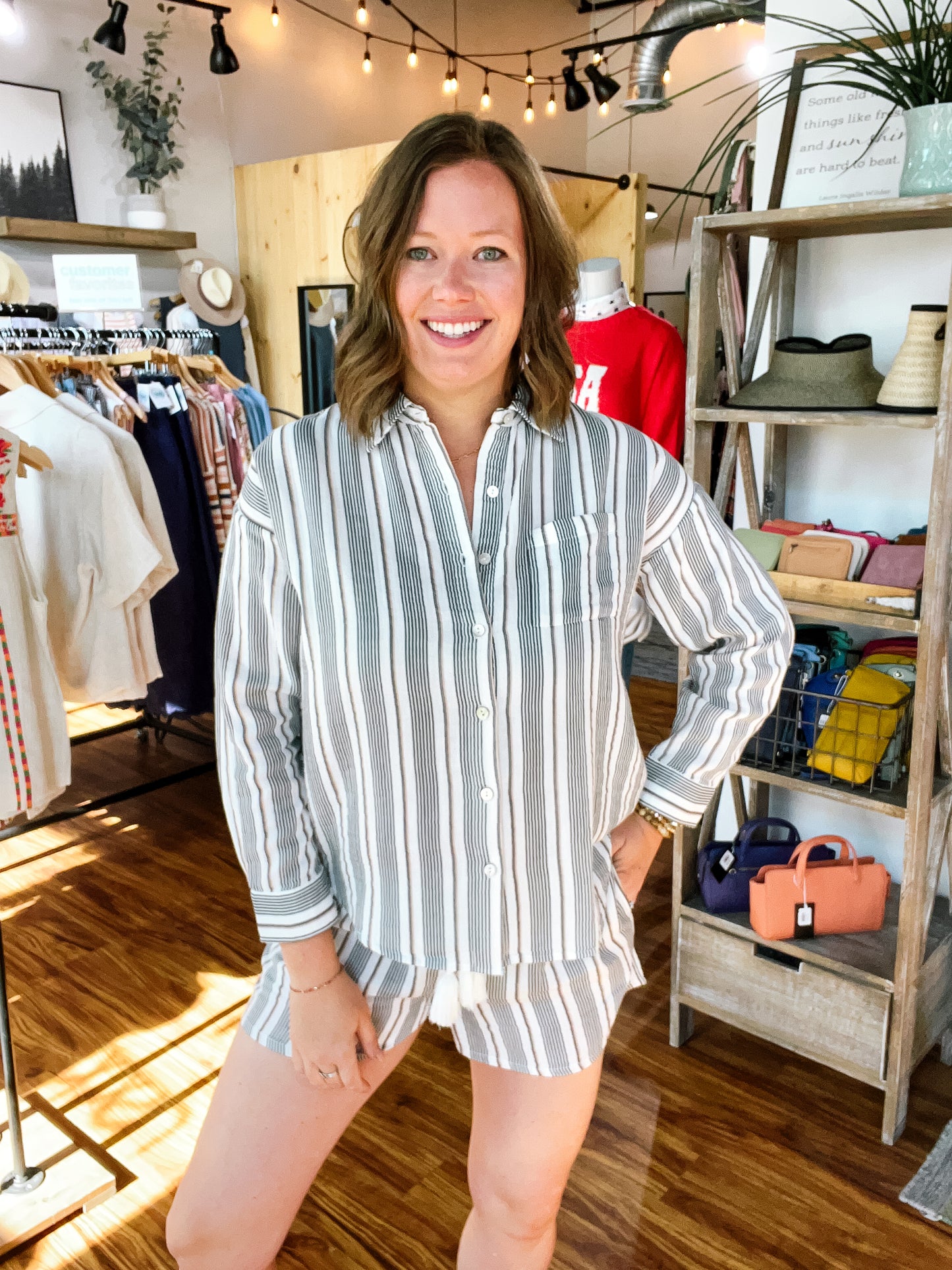 Black & Ivory Stripe Shirt