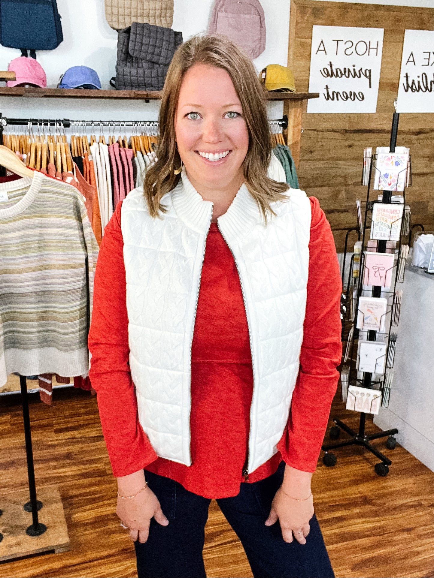 Cream Reversible Vest