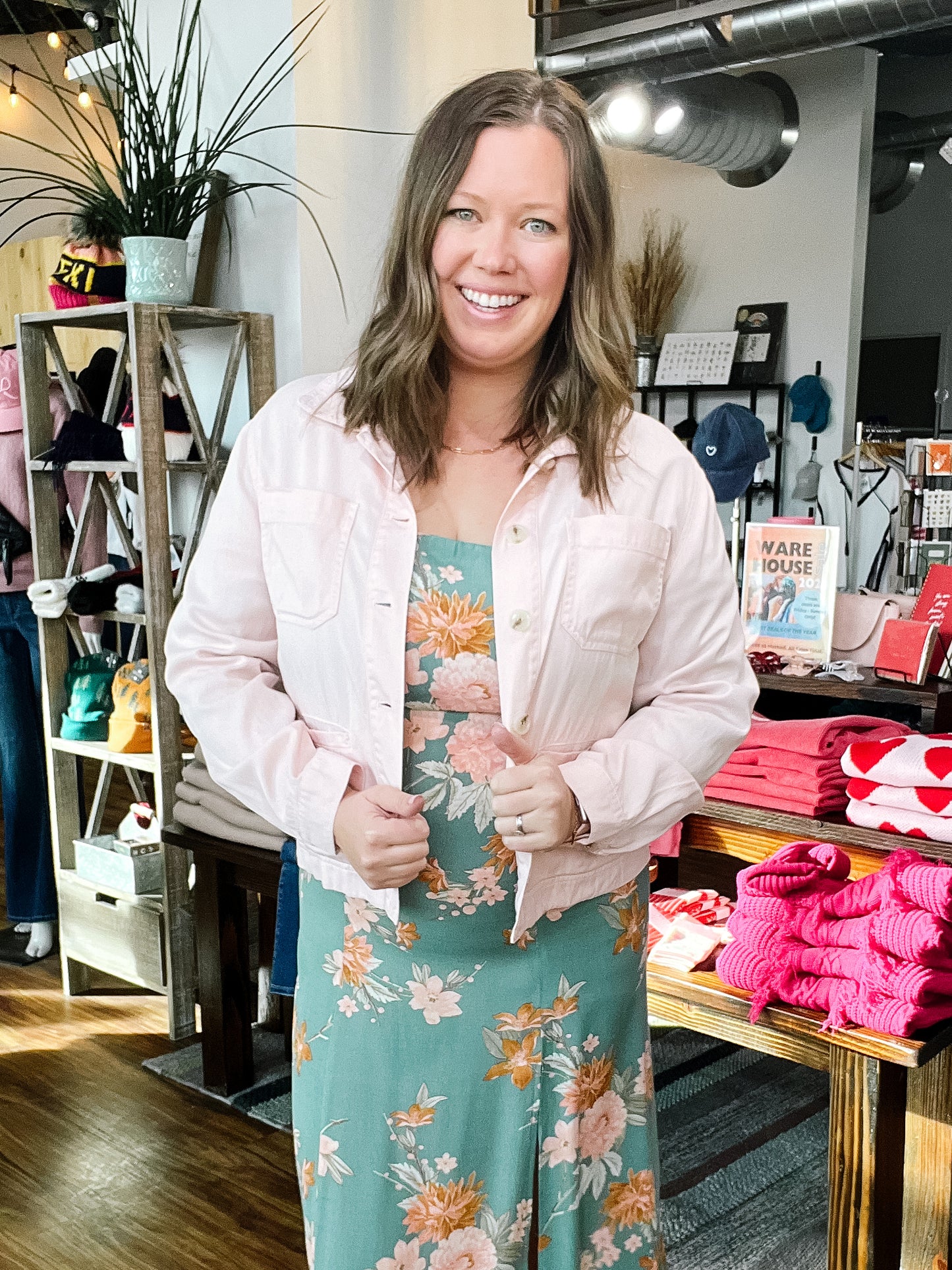 Sage Floral Midi Dress