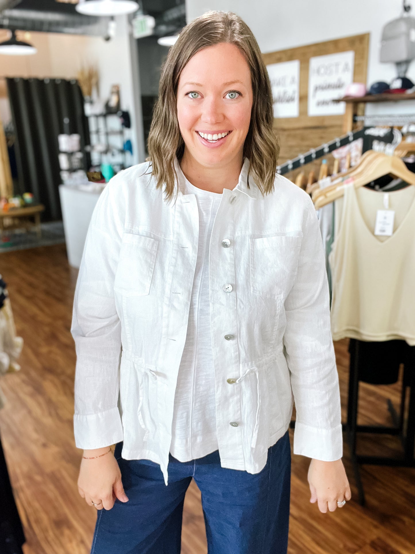 White Linen Jacket