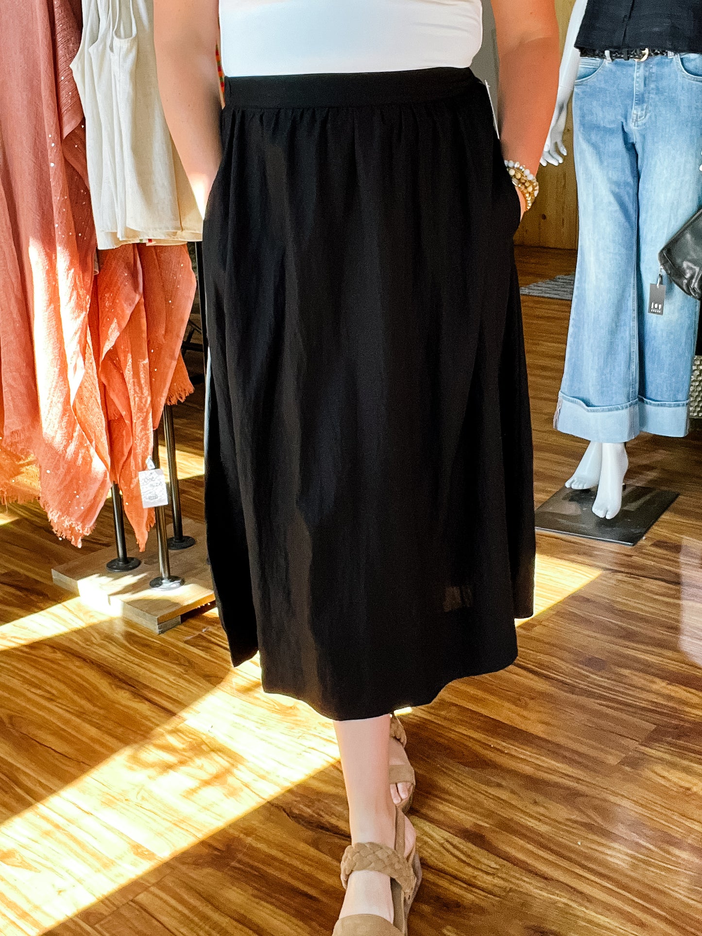 Black Midi Skirt