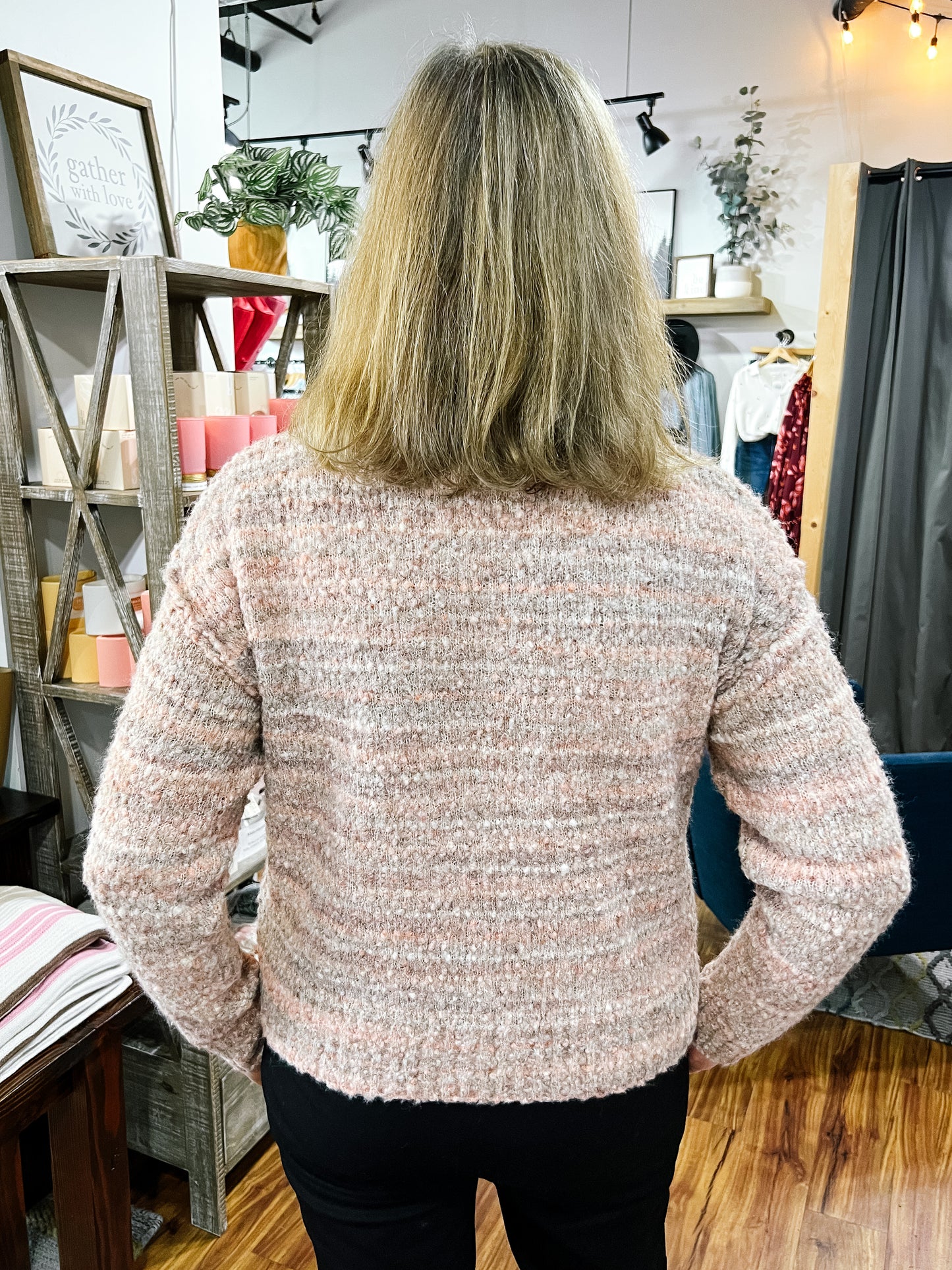 Multi Browns & Rust Boucle Sweater