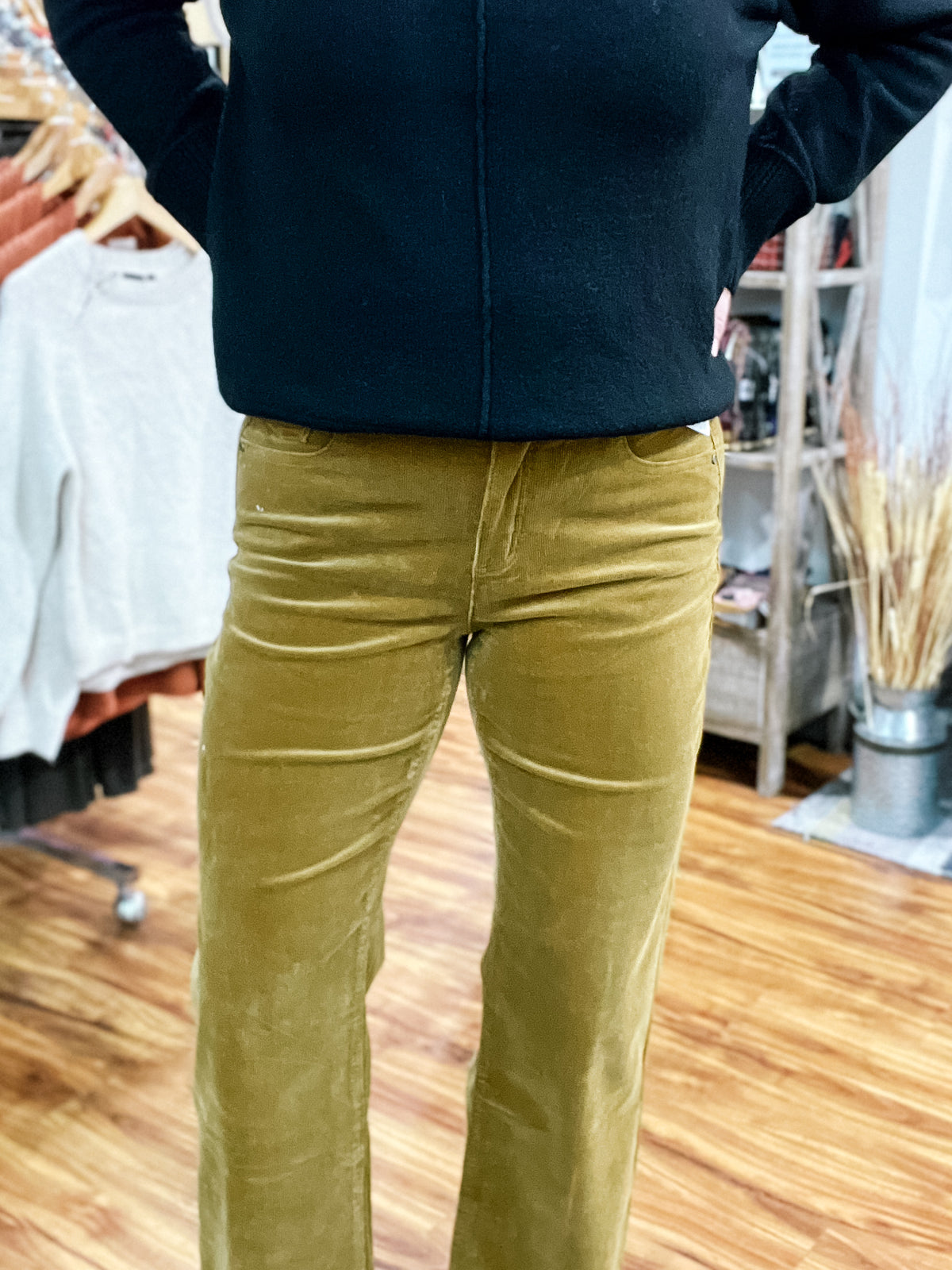 Gold Flare Pants