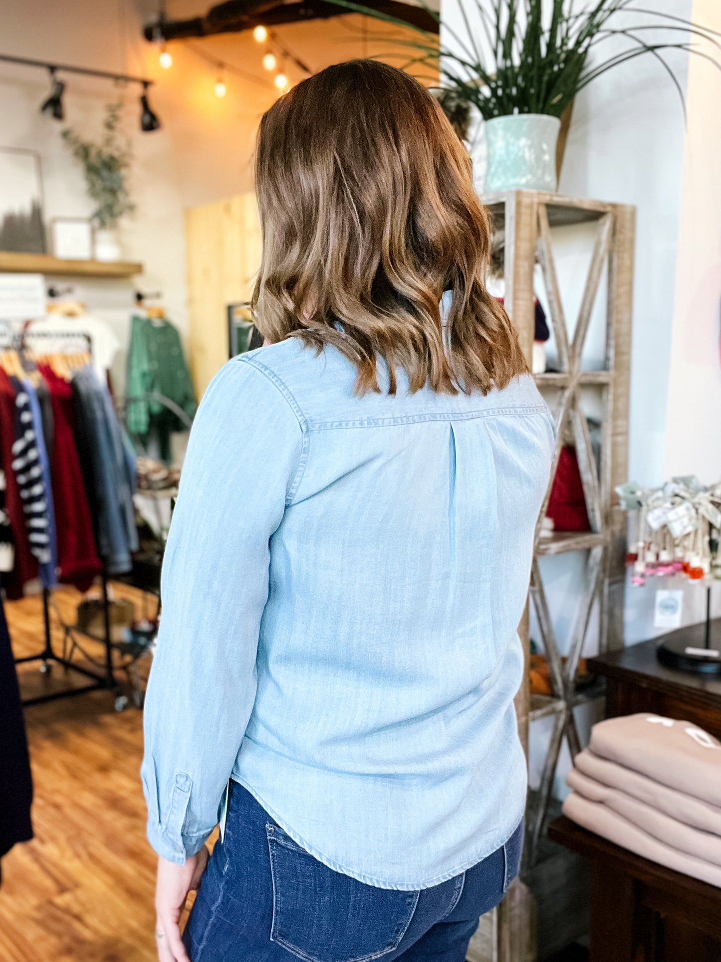 Chambray L/S Snap Front Shirt
